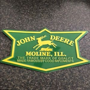 Metal John Deere sign